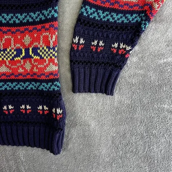 Vintage Eddie Bauer Sweater Women's L Bold Patterned Outdoor Layers - Picture 8 of 16